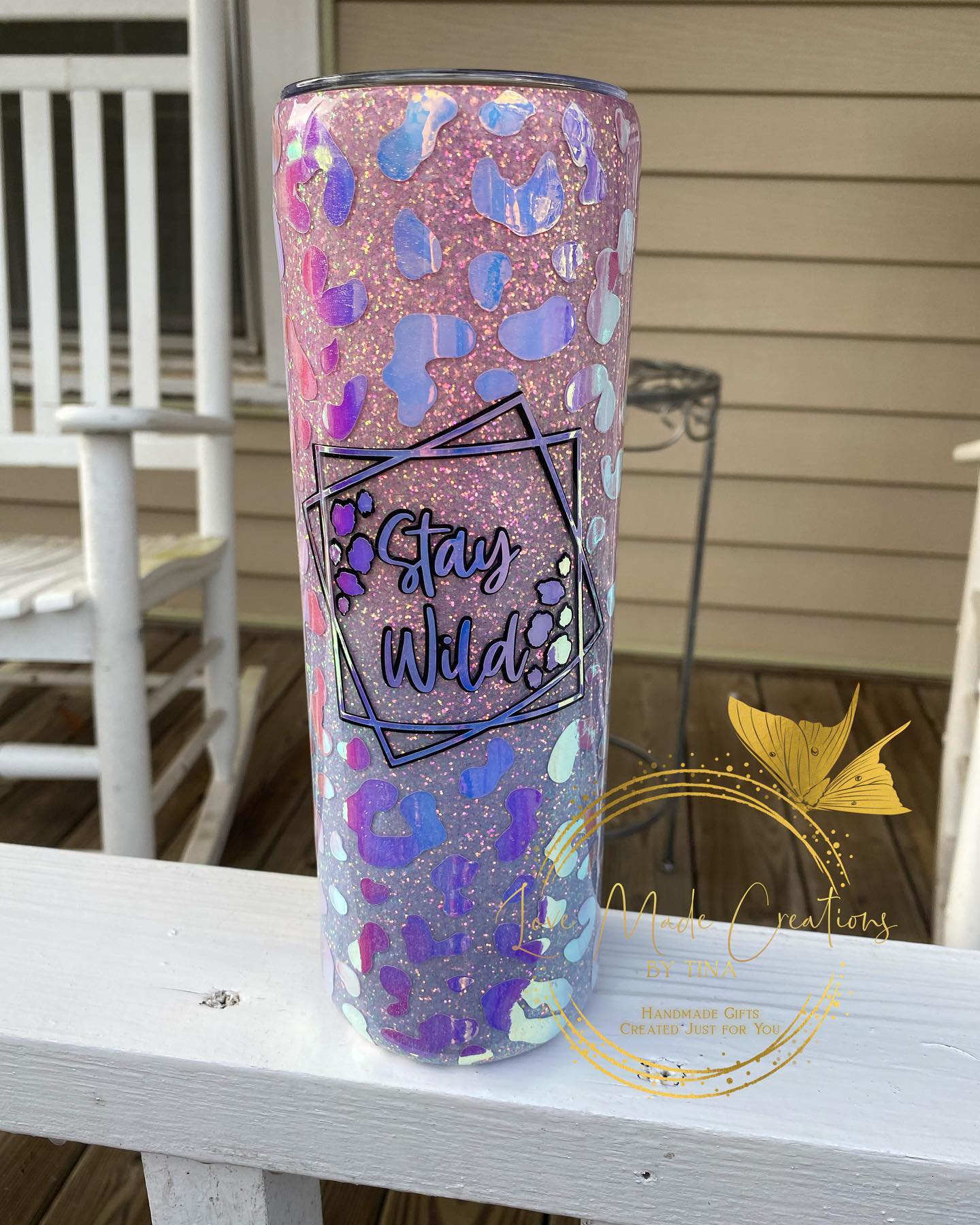 Stay Wild Opal Glitter Tumbler
