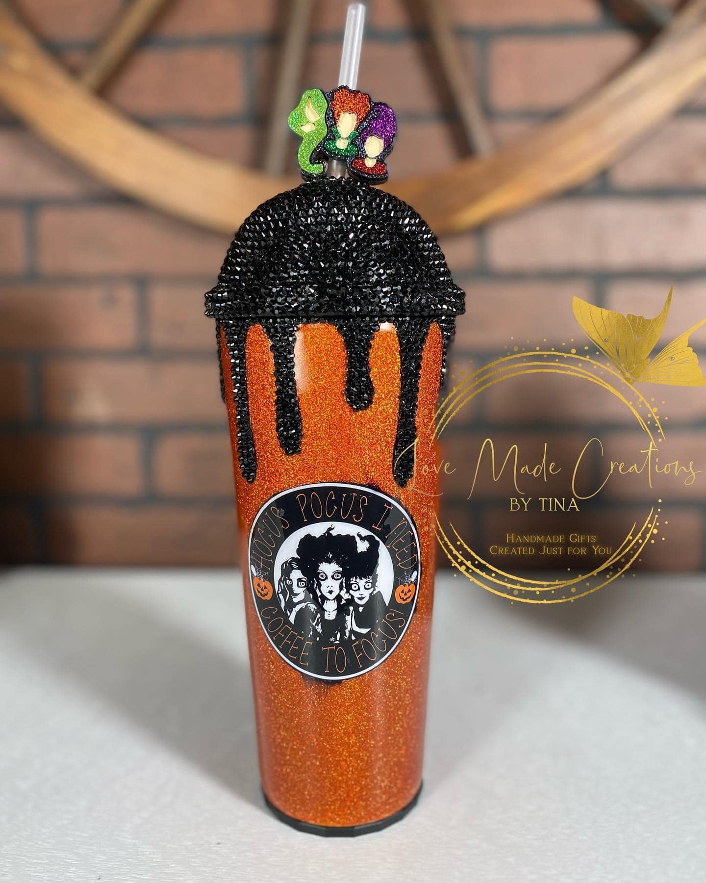 Witch Inspired Rhinestone Slurp Tumbler