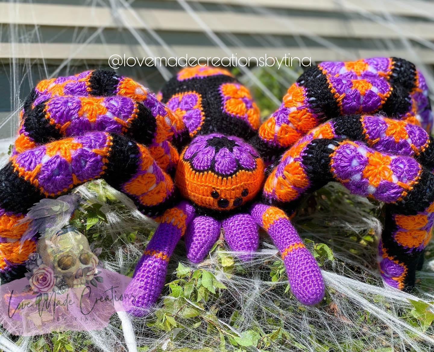 Large Crochet Spider Plush