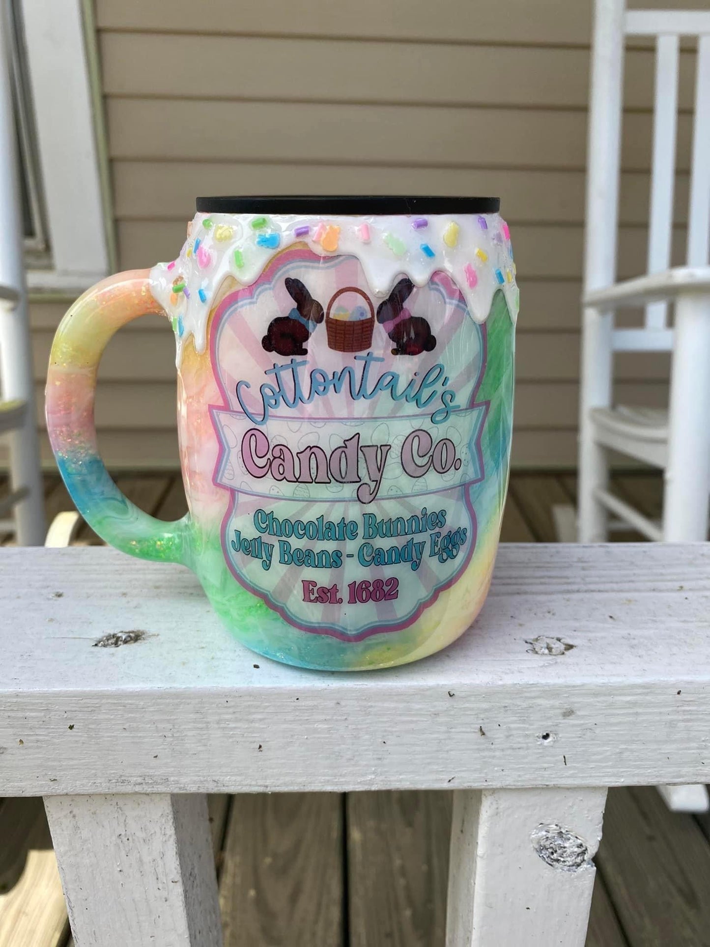 Cottontail’s Candy Co Glittered Milky Way Mug