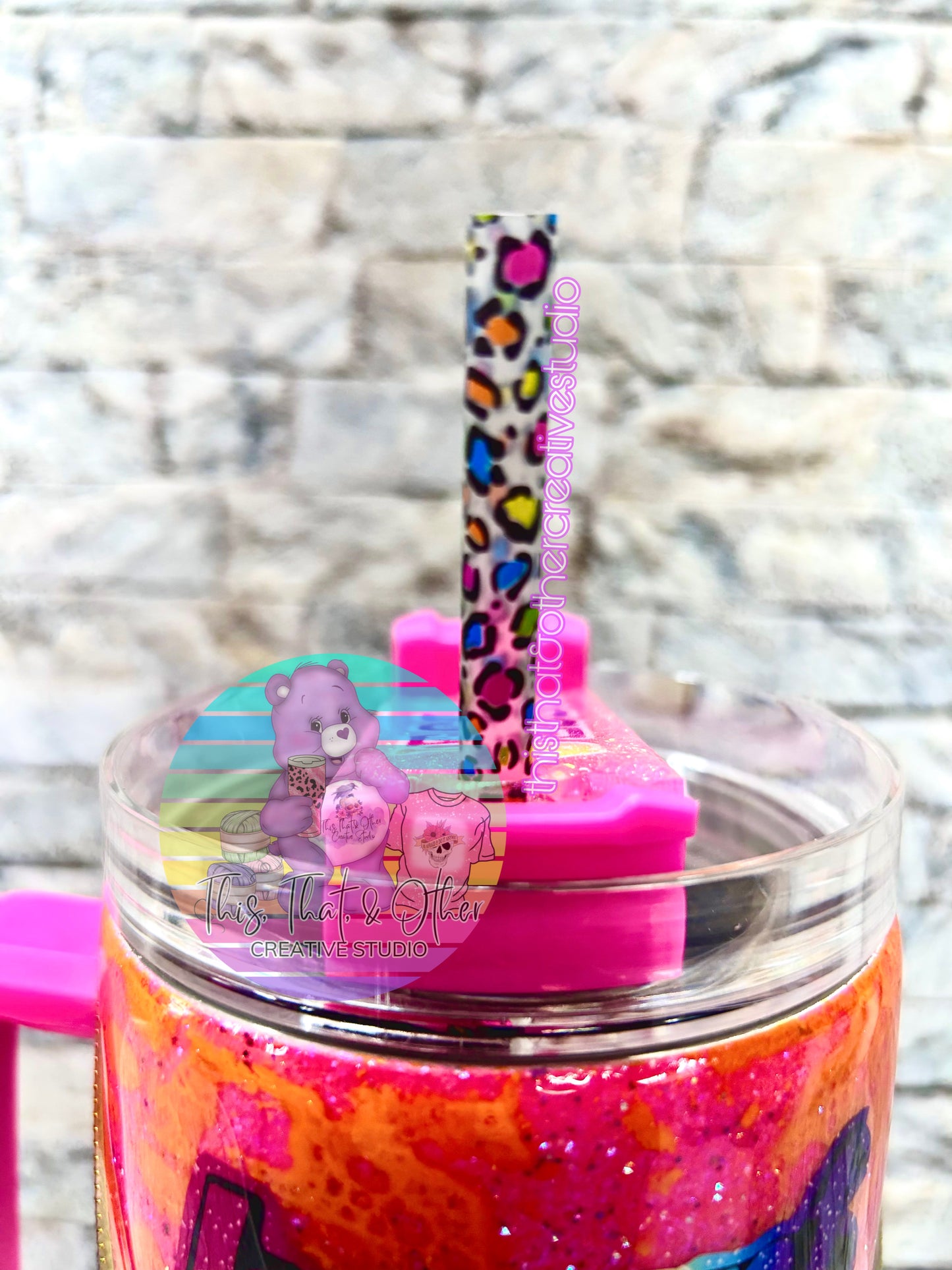 Haunt Mess Glitter Zipper Tumbler