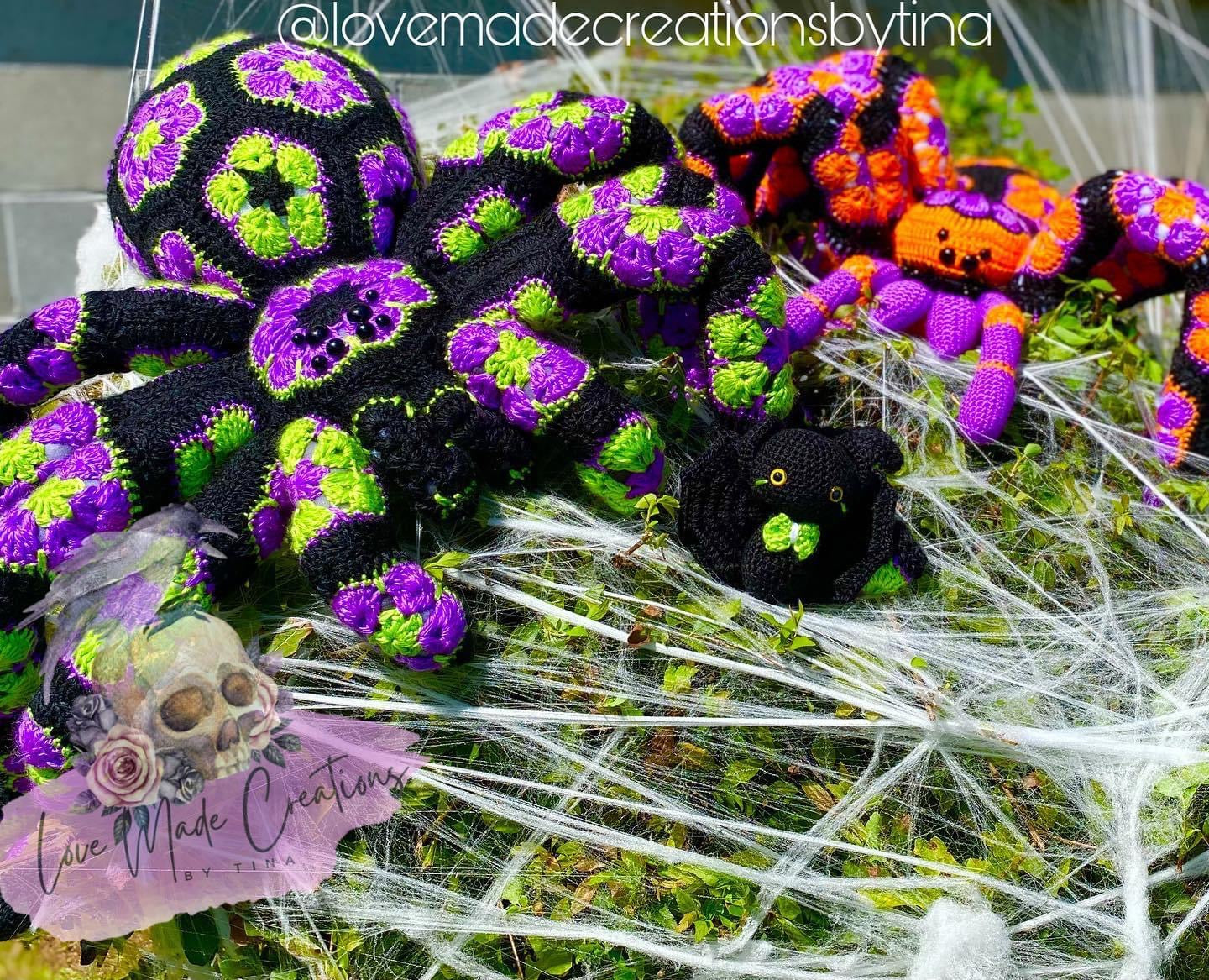 Large Crochet Spider Plush