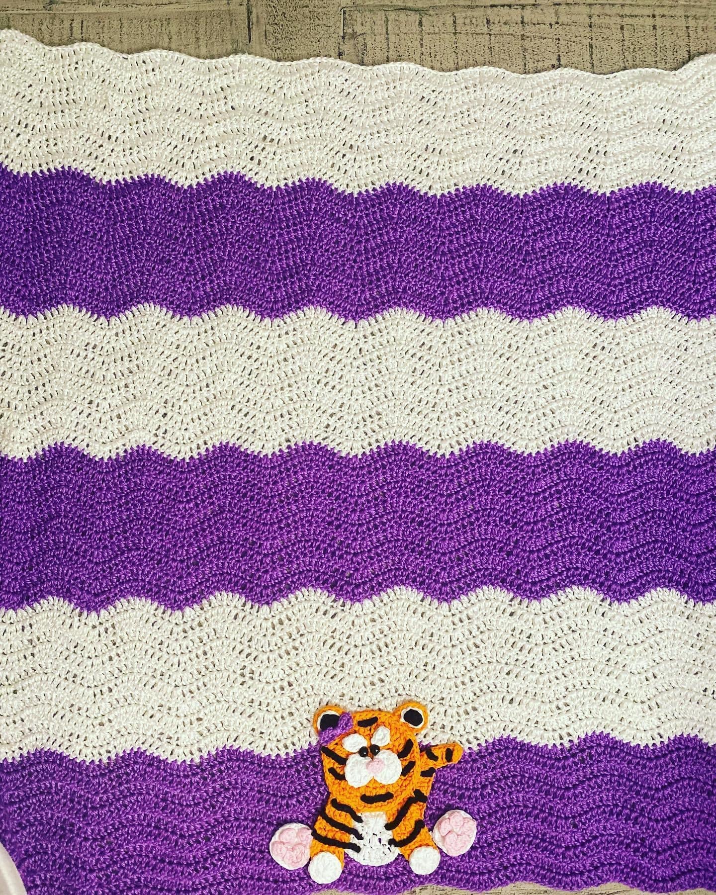 Tiger Pride Crochet Baby Blanket