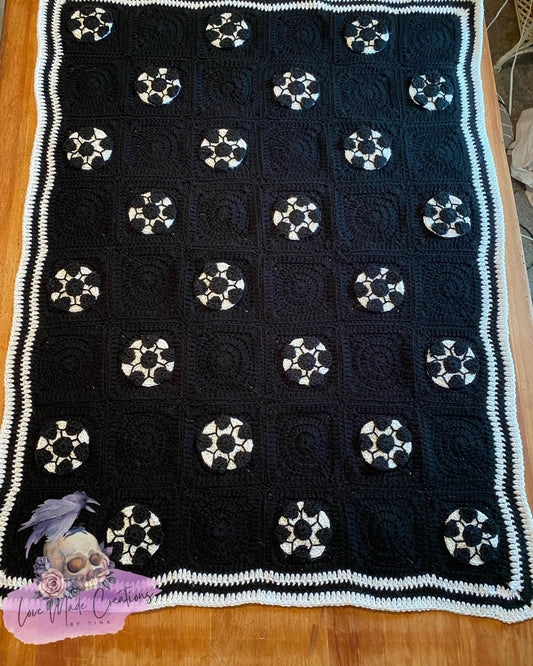 Soccer Ball Crochet Baby Blanket