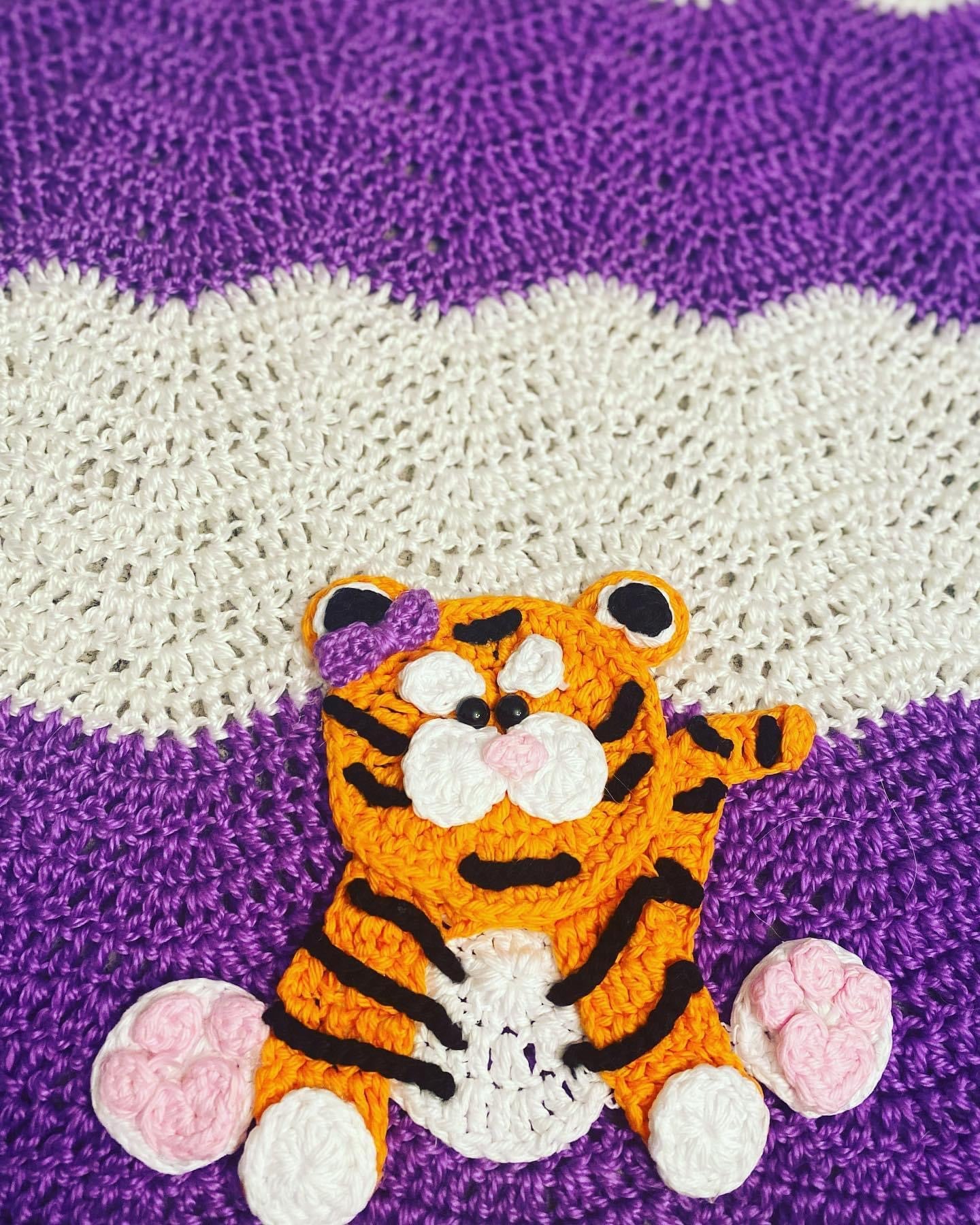 Tiger Pride Crochet Baby Blanket