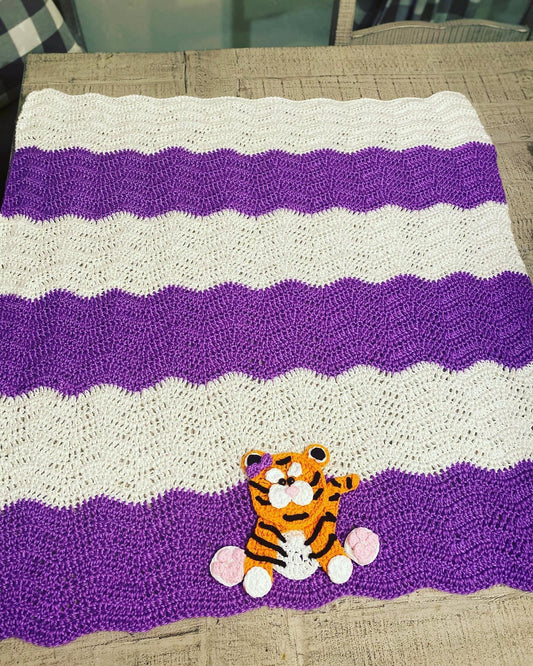 Tiger Pride Crochet Baby Blanket