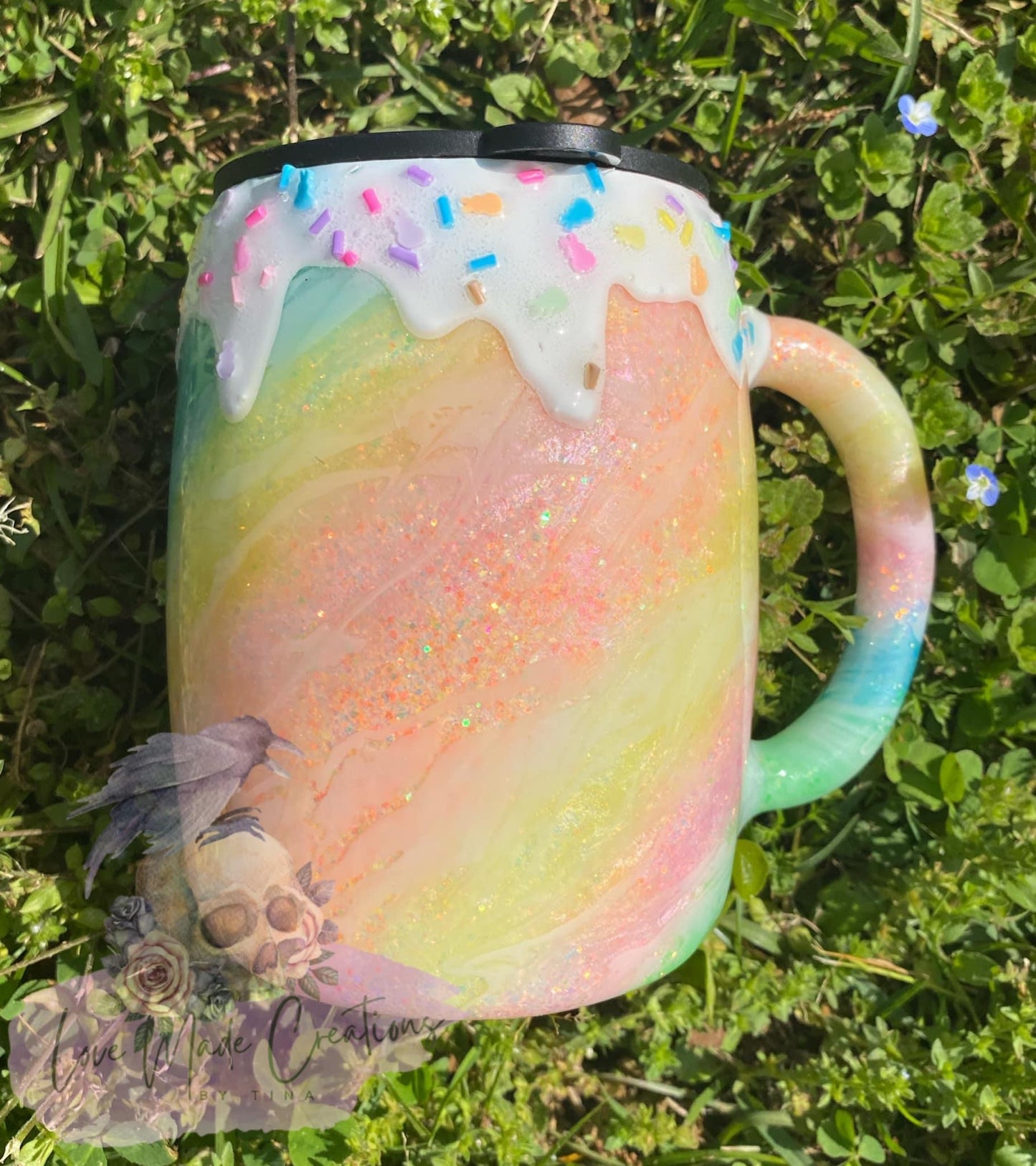 Cottontail’s Candy Co Glittered Milky Way Mug