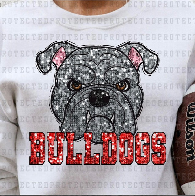 Faux Glitter Bulldog