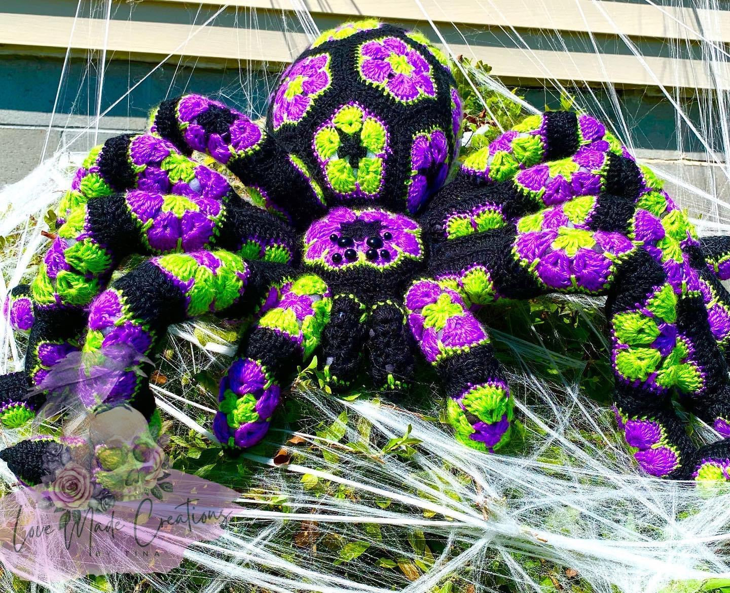 Large Crochet Spider Plush