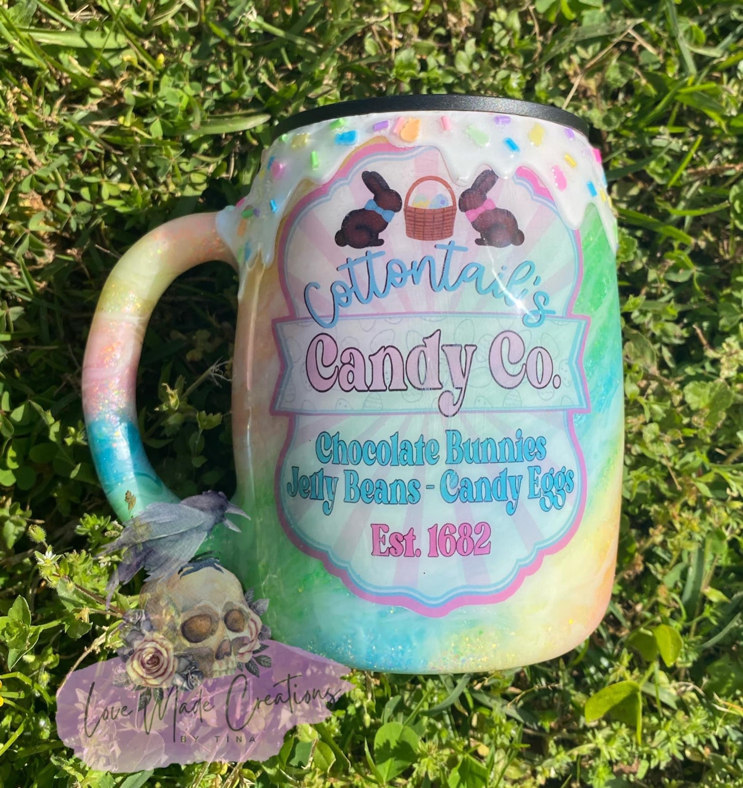 Cottontail’s Candy Co Glittered Milky Way Mug