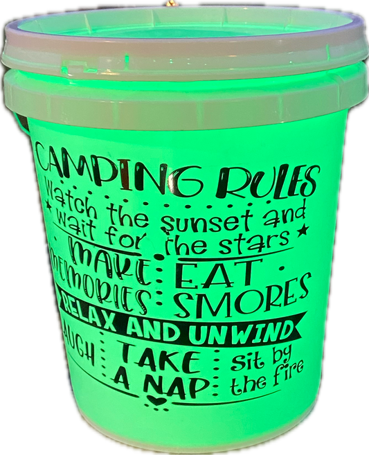 Camping Rules Camping Bucket