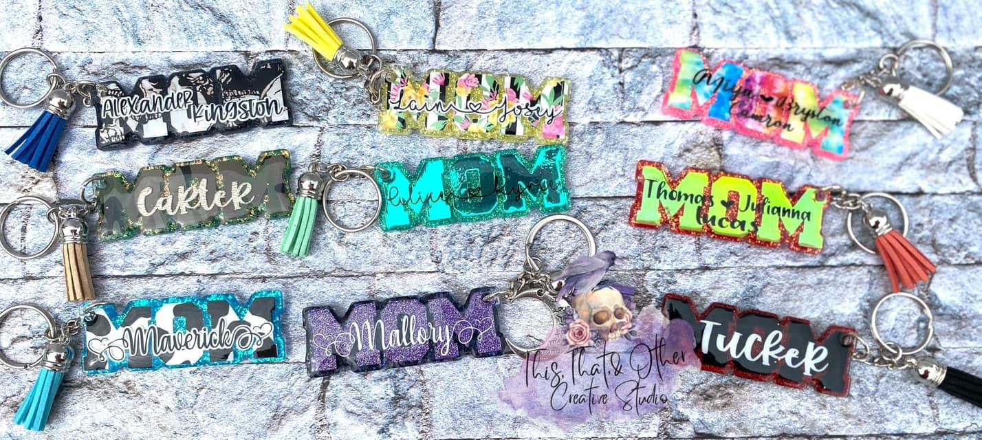 MOM personalized Keychain