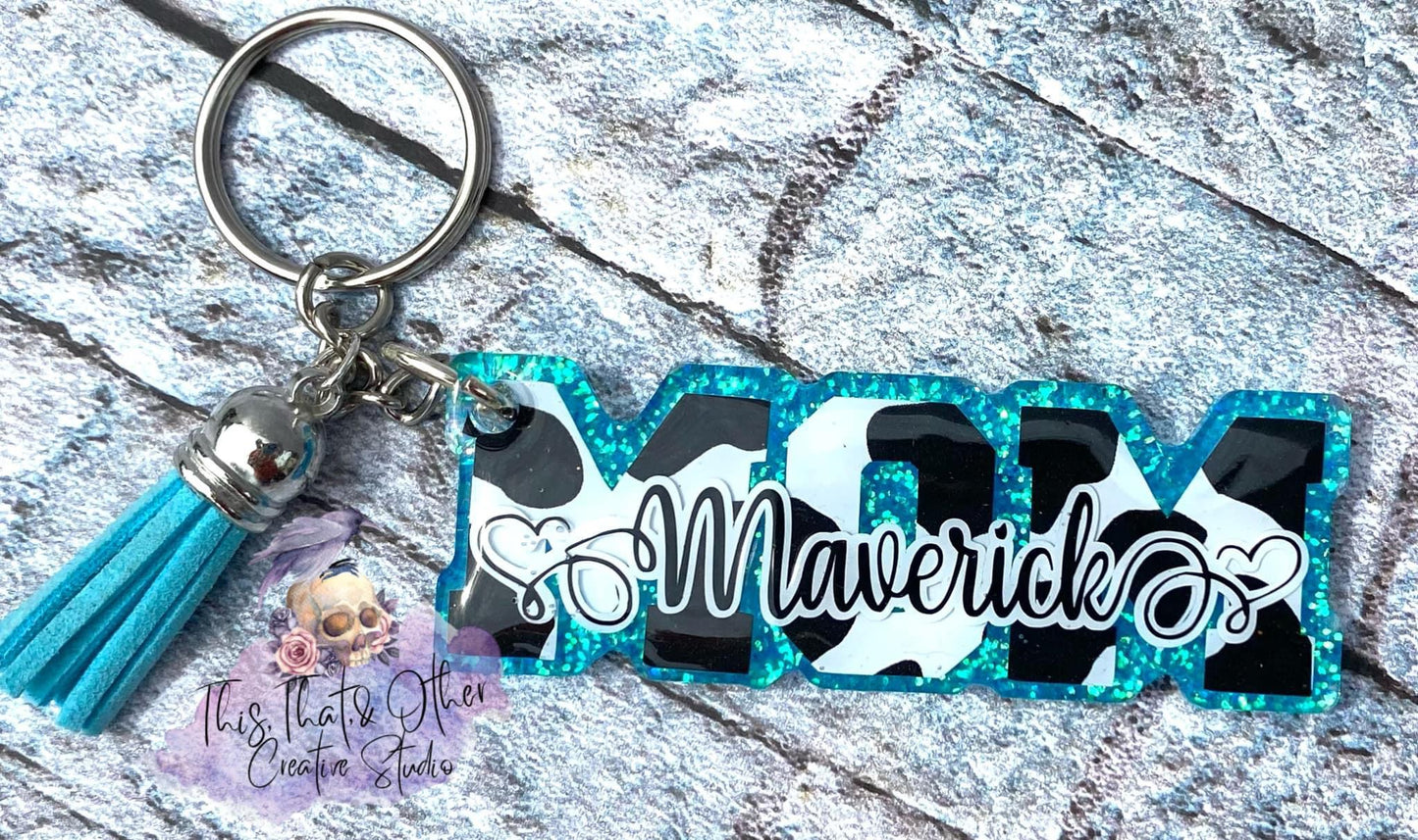 MOM personalized Keychain