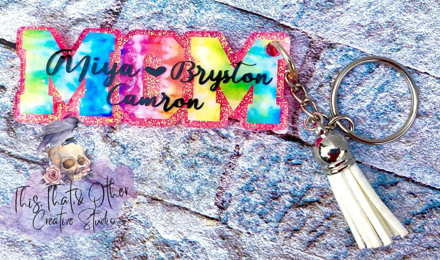 MOM personalized Keychain