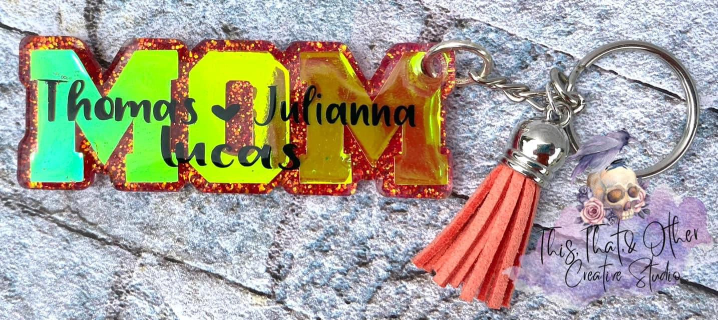 MOM personalized Keychain