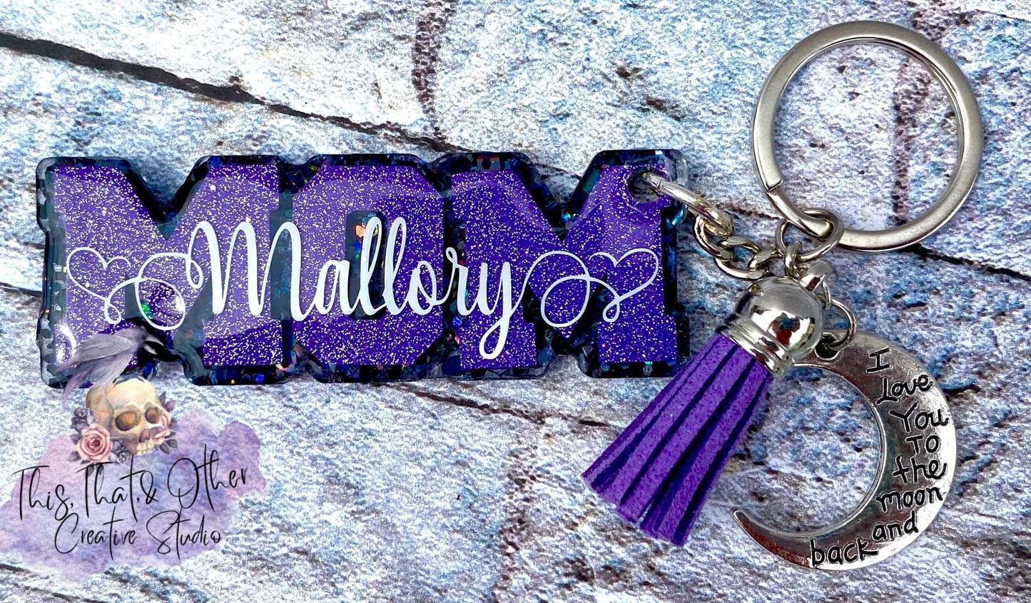 MOM personalized Keychain