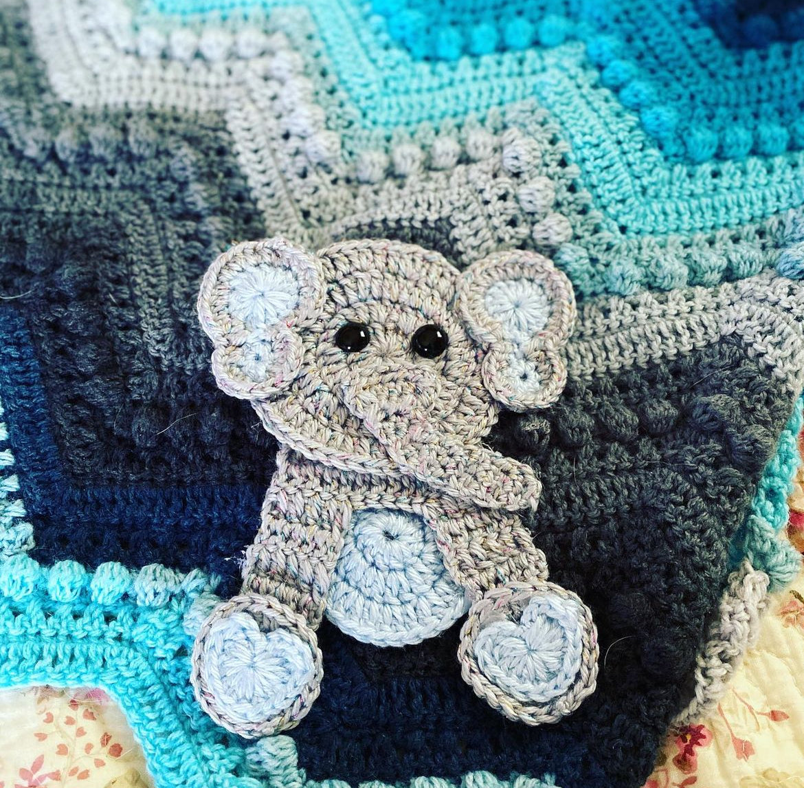 Elephant Hugs & Kisses Baby Blanket