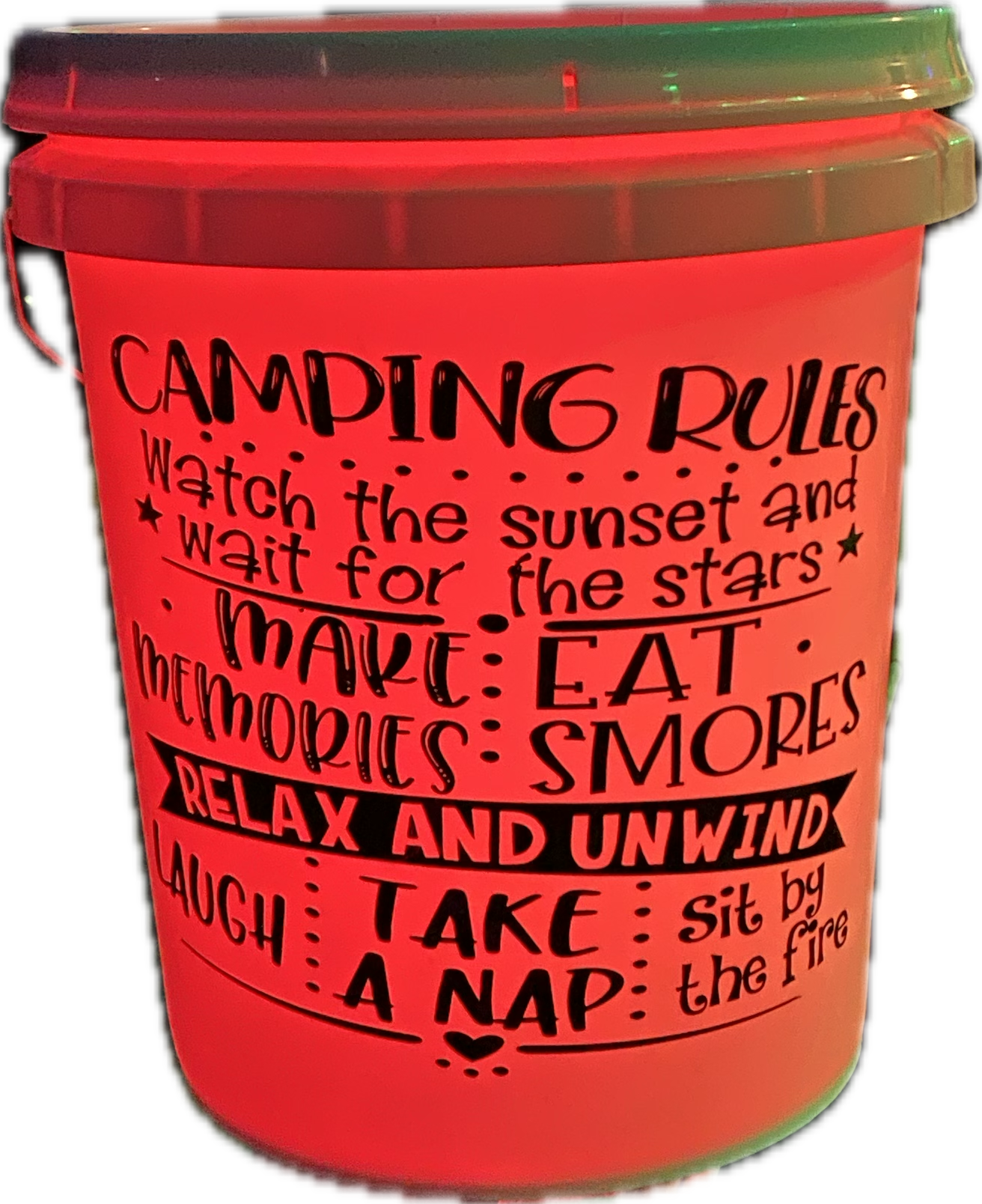 Camping Rules Camping Bucket