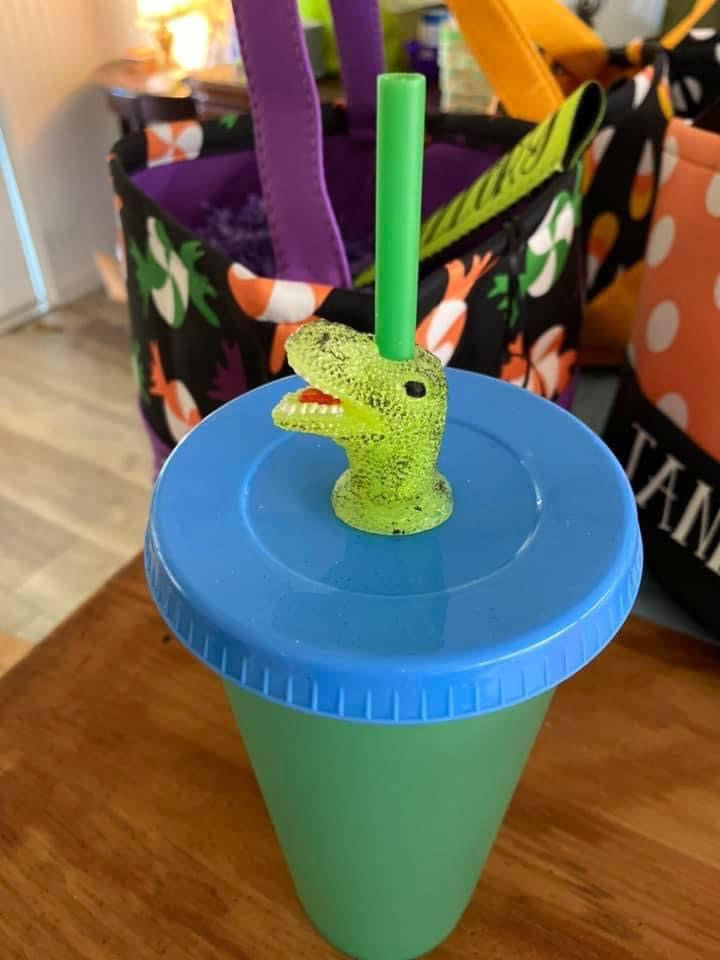 Dinosaur Straw Topper