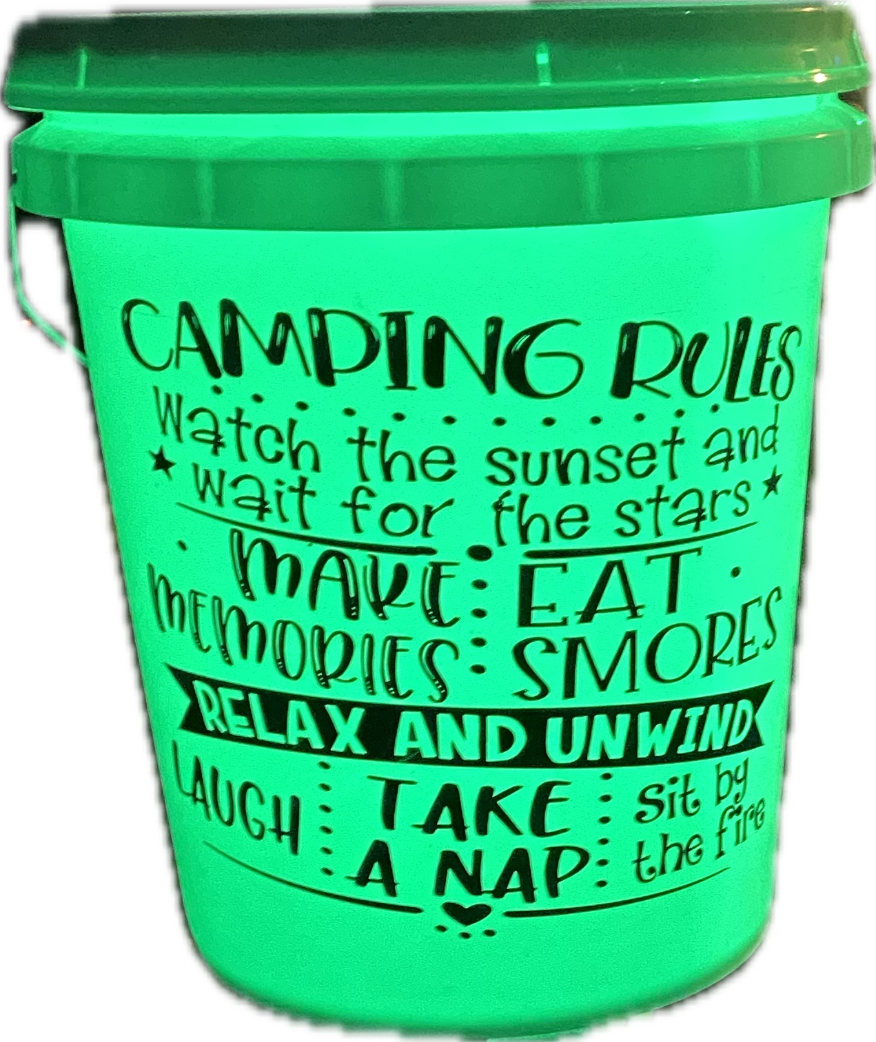 Camping Rules Camping Bucket