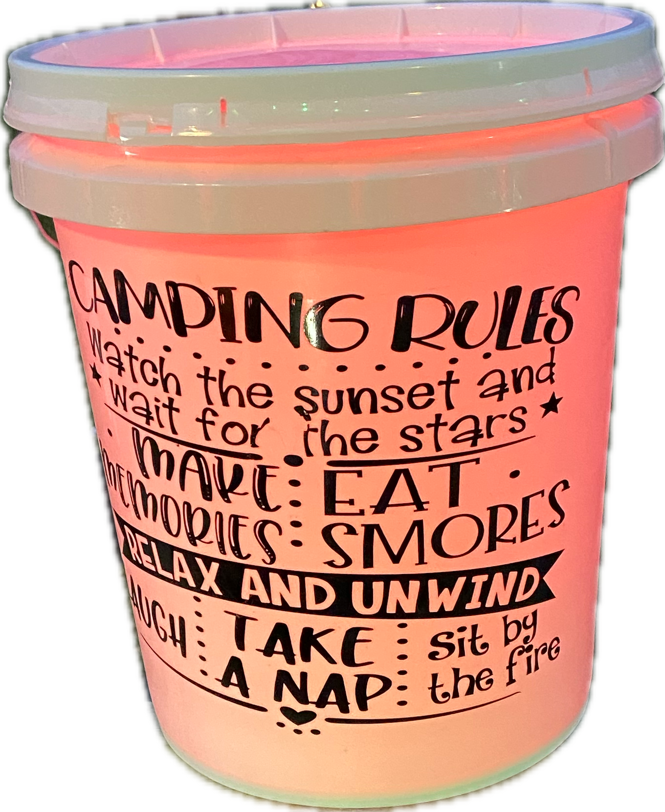 Camping Rules Camping Bucket