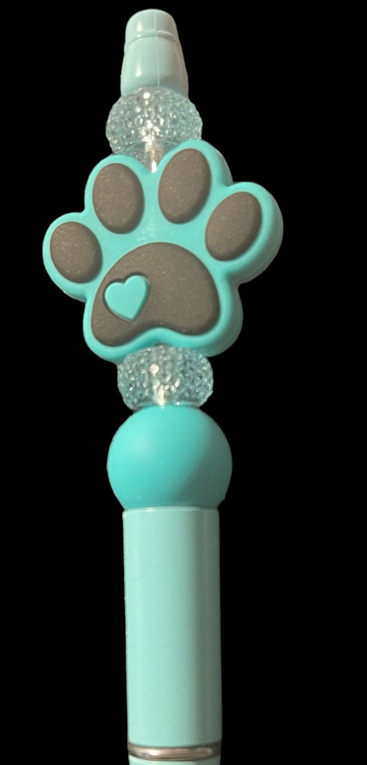 Dog Print Pen-Turquoise