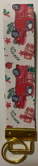 Christmas Red Truck Wristlet