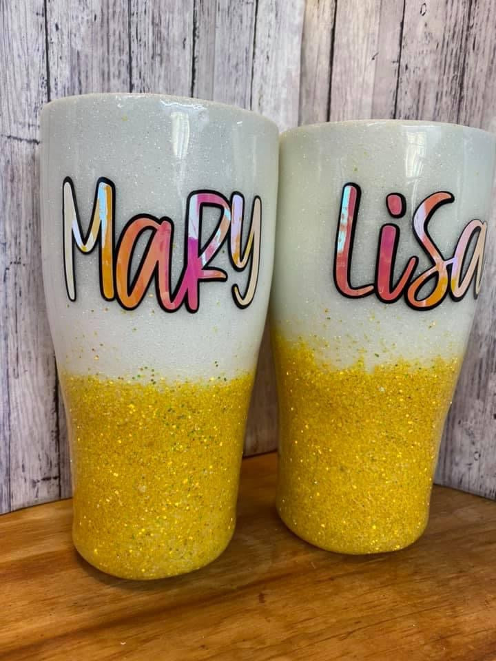 You Are My Sunshine Sunflower Glittered Tumbler