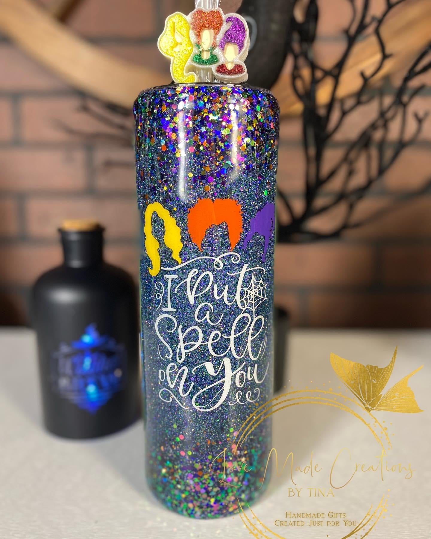 Salem Witches Glitter Tumbler