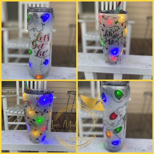 Let’s Get Lit Lighted Christmas Tumbler