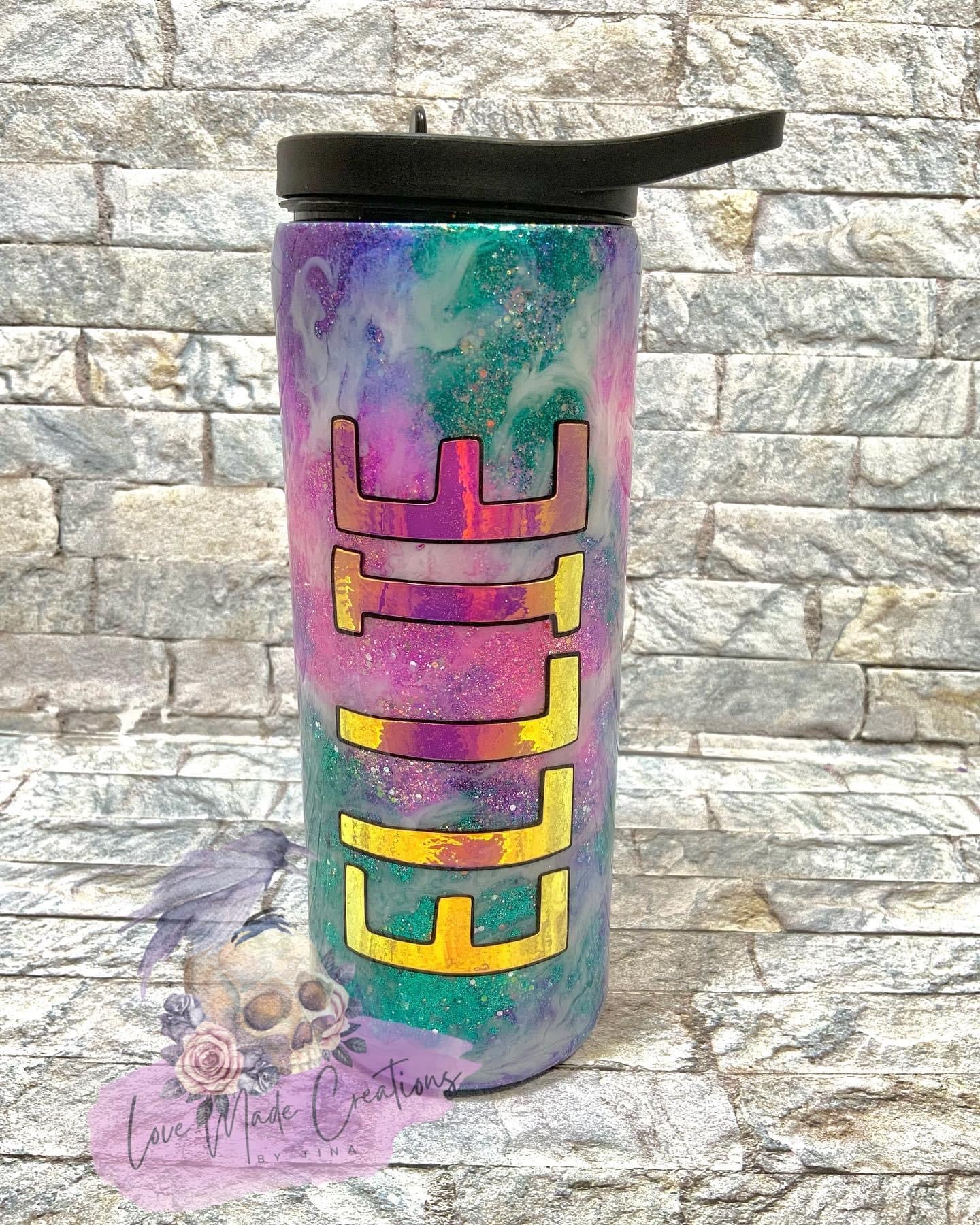 Glittered Milky Way Tumbler