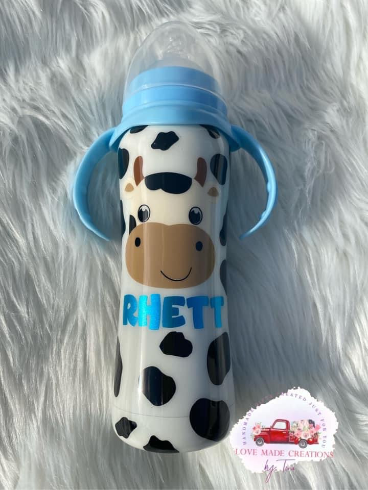 Cow Print Baby Bottle