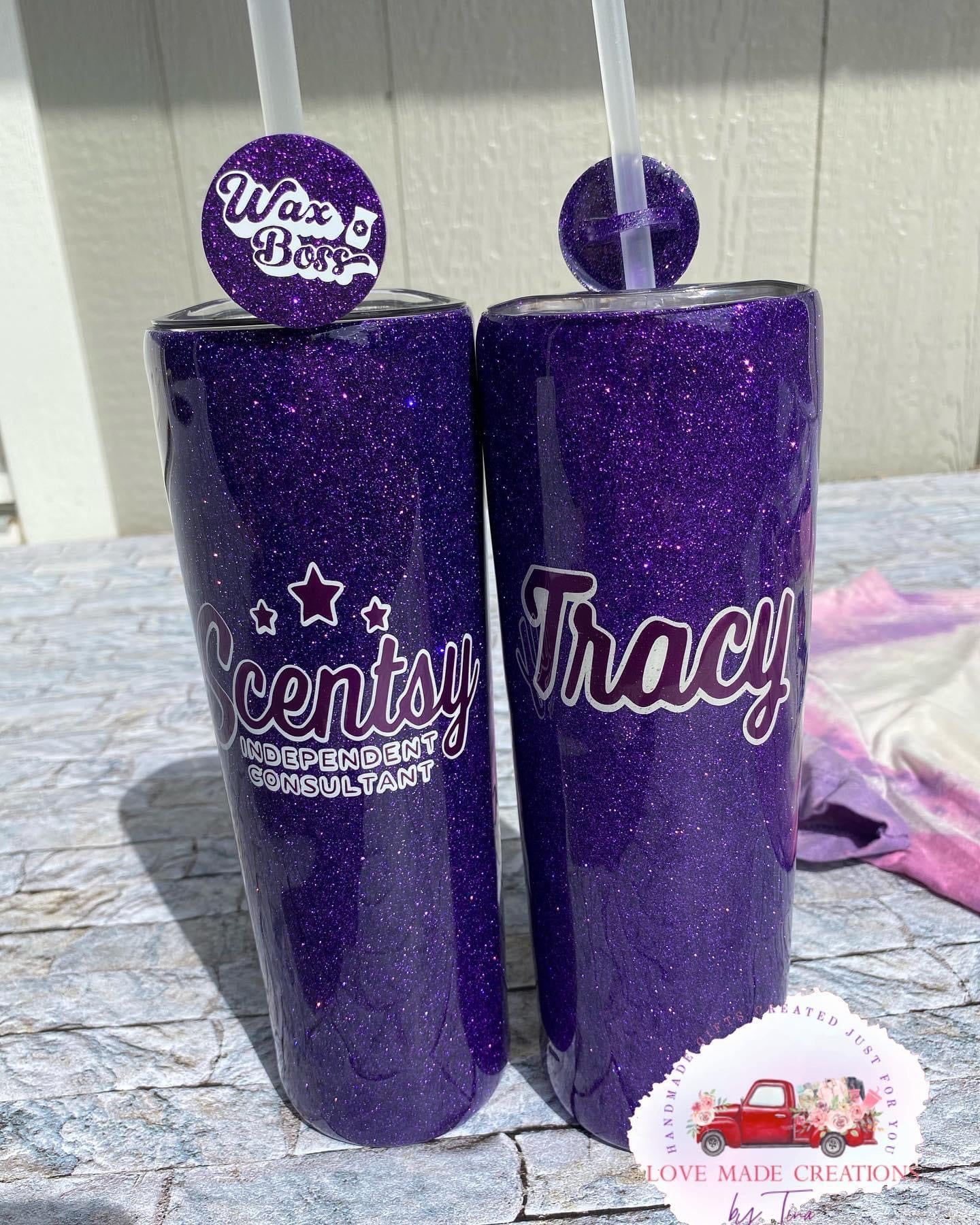 Purple Consultant glittered tumbler