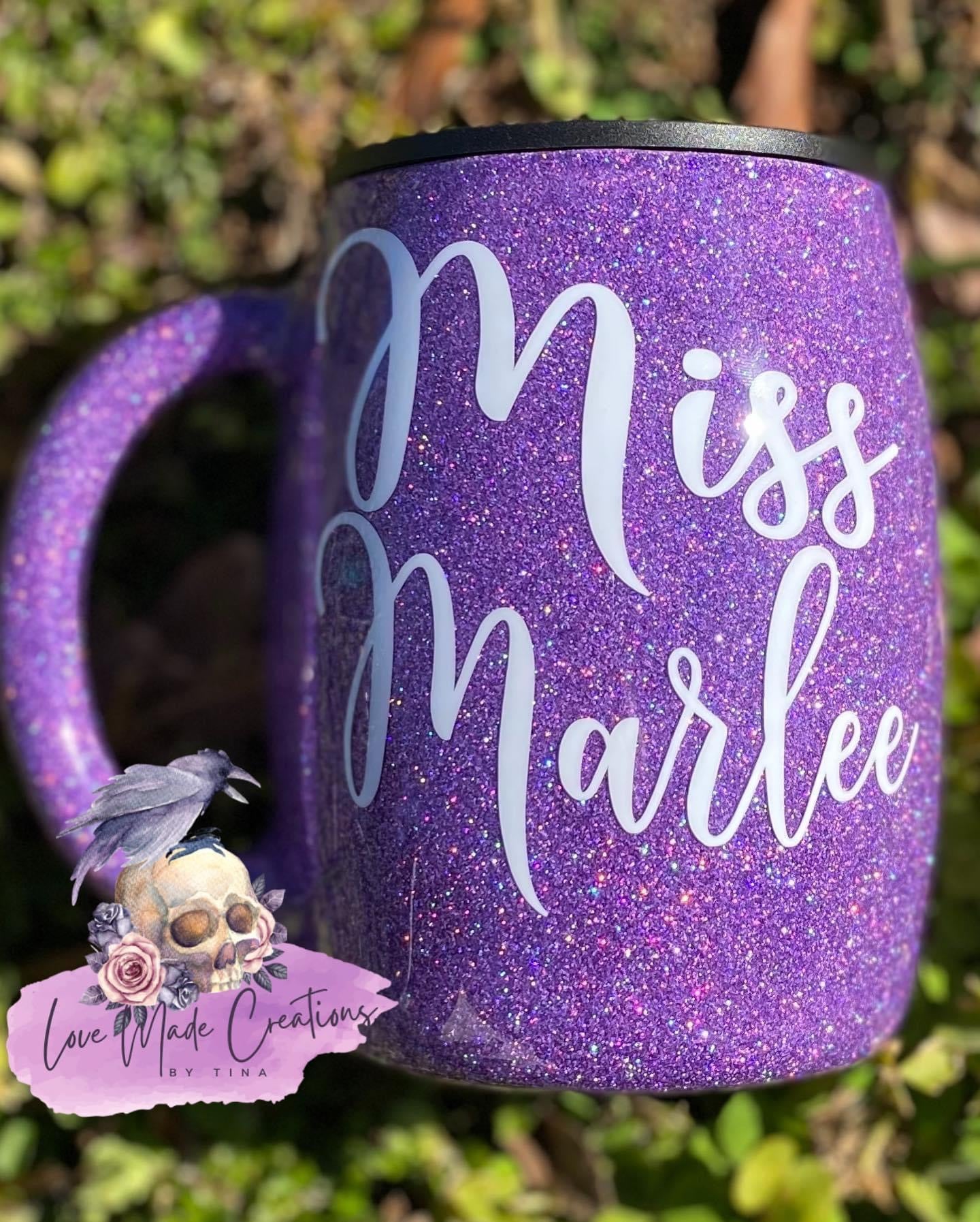 Personalized Glitter Mugs