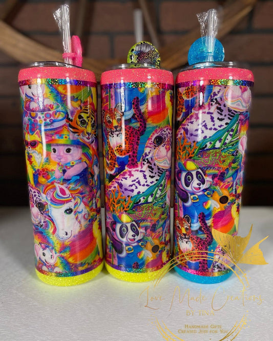 LF Inspired Colorful Glitter Tumbler