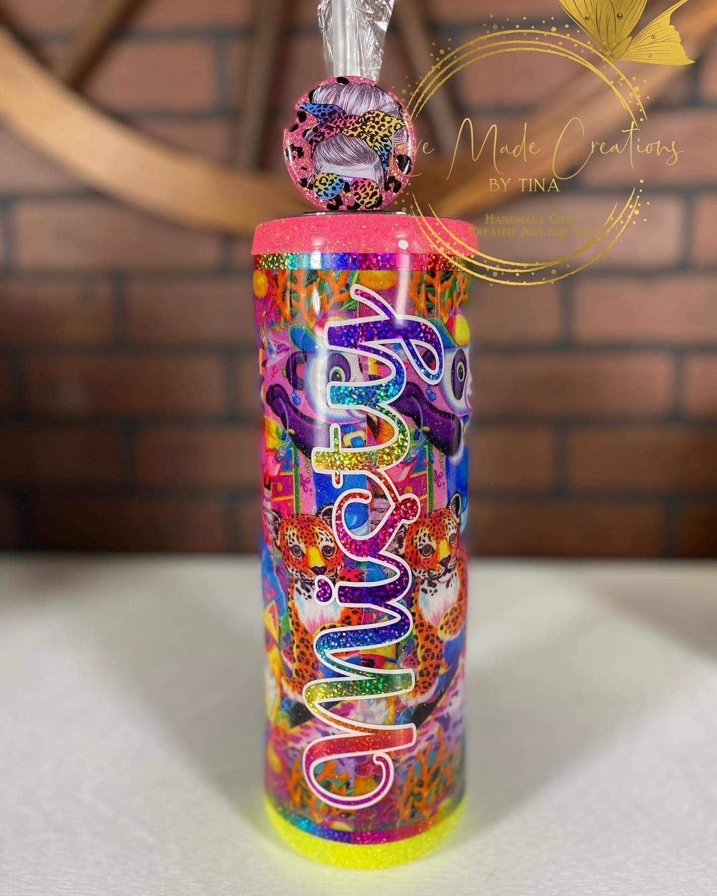 LF Inspired Colorful Glitter Tumbler