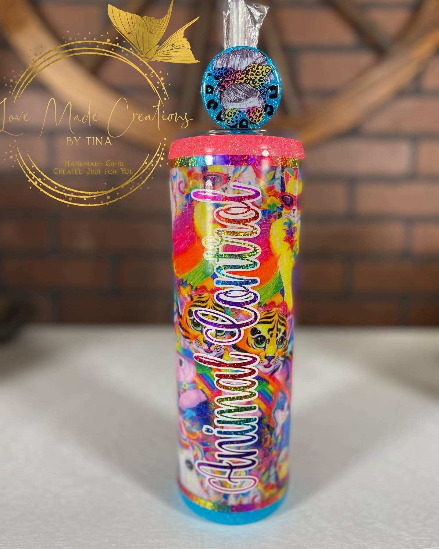 LF Inspired Colorful Glitter Tumbler