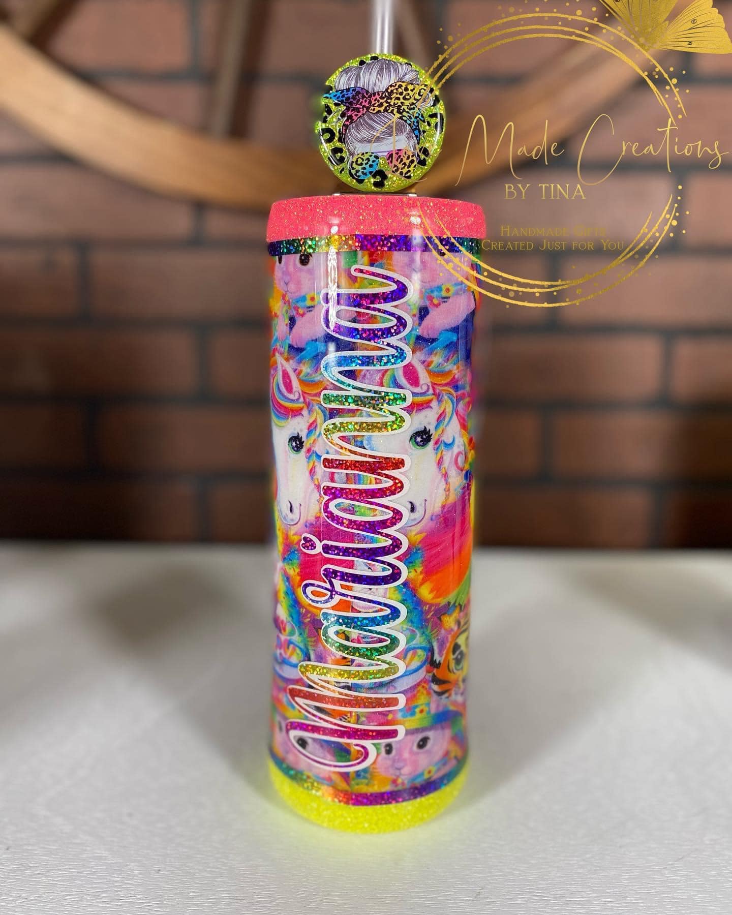 LF Inspired Colorful Glitter Tumbler