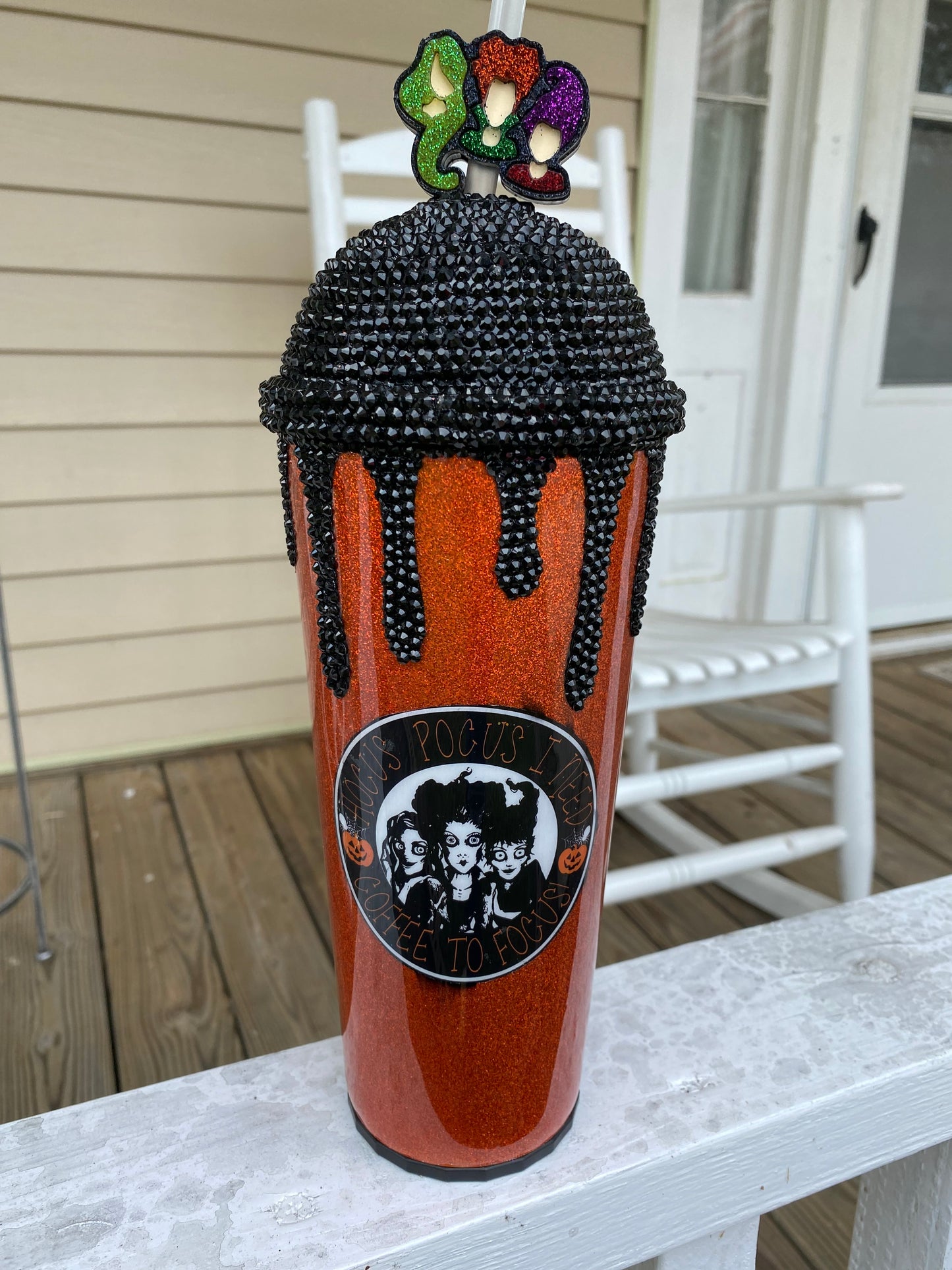 Witch Inspired Rhinestone Slurp Tumbler